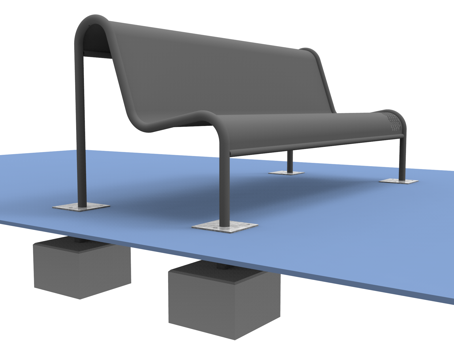 FalcoPerfo bänk med ryggstöd